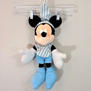 Disney Mickey Blue Striped Nighttime Vintage
